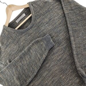 Shenandoah Sweater Mens XL Gray Beige Textured Knit Crewneck Vintage USA Grunge